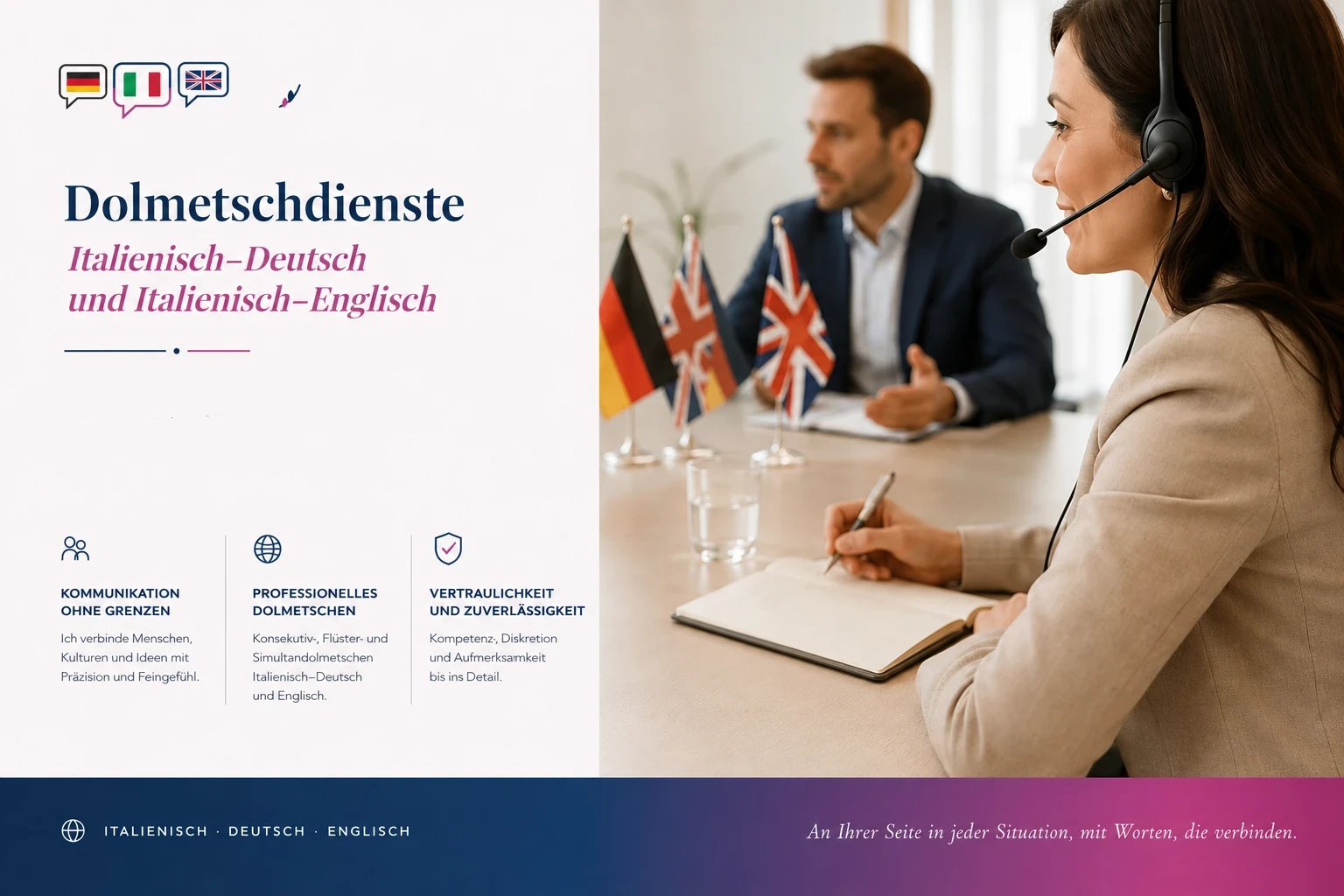 Italienisch-Deutsch-Dolmetschdienstleistungen